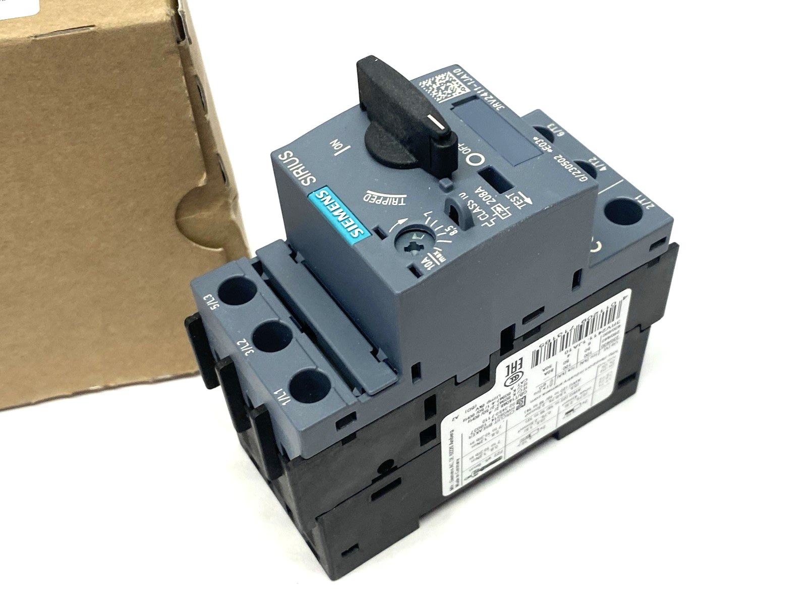 Siemens 3RV2411-1JA10 SIRIUS Circuit breaker size S00 for transformer protection - Maverick Industrial Sales