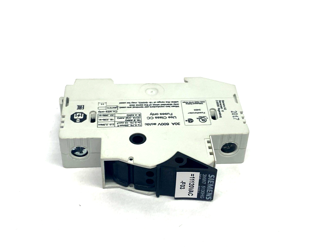 Siemens 3NW75130HG SENTRON Fuse Holder, Class CC, 1-Pole LOT OF 3 - Used - Maverick Industrial Sales
