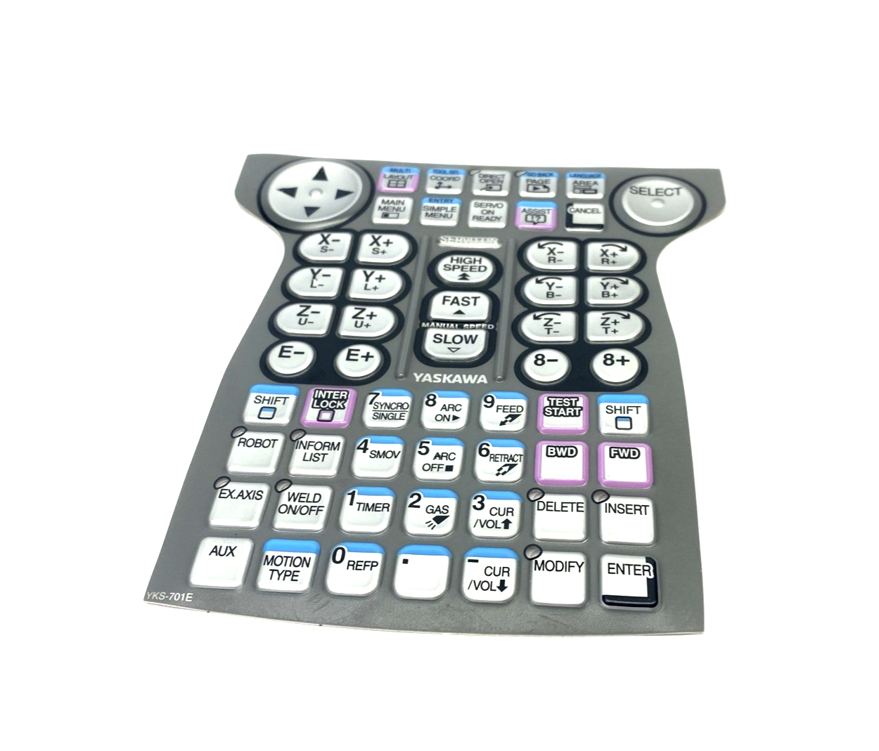 Yaskawa 168665-2 Panel Overlay/Keyboard Membrane, Arc Welding, DX200 YKS-701E - Maverick Industrial Sales
