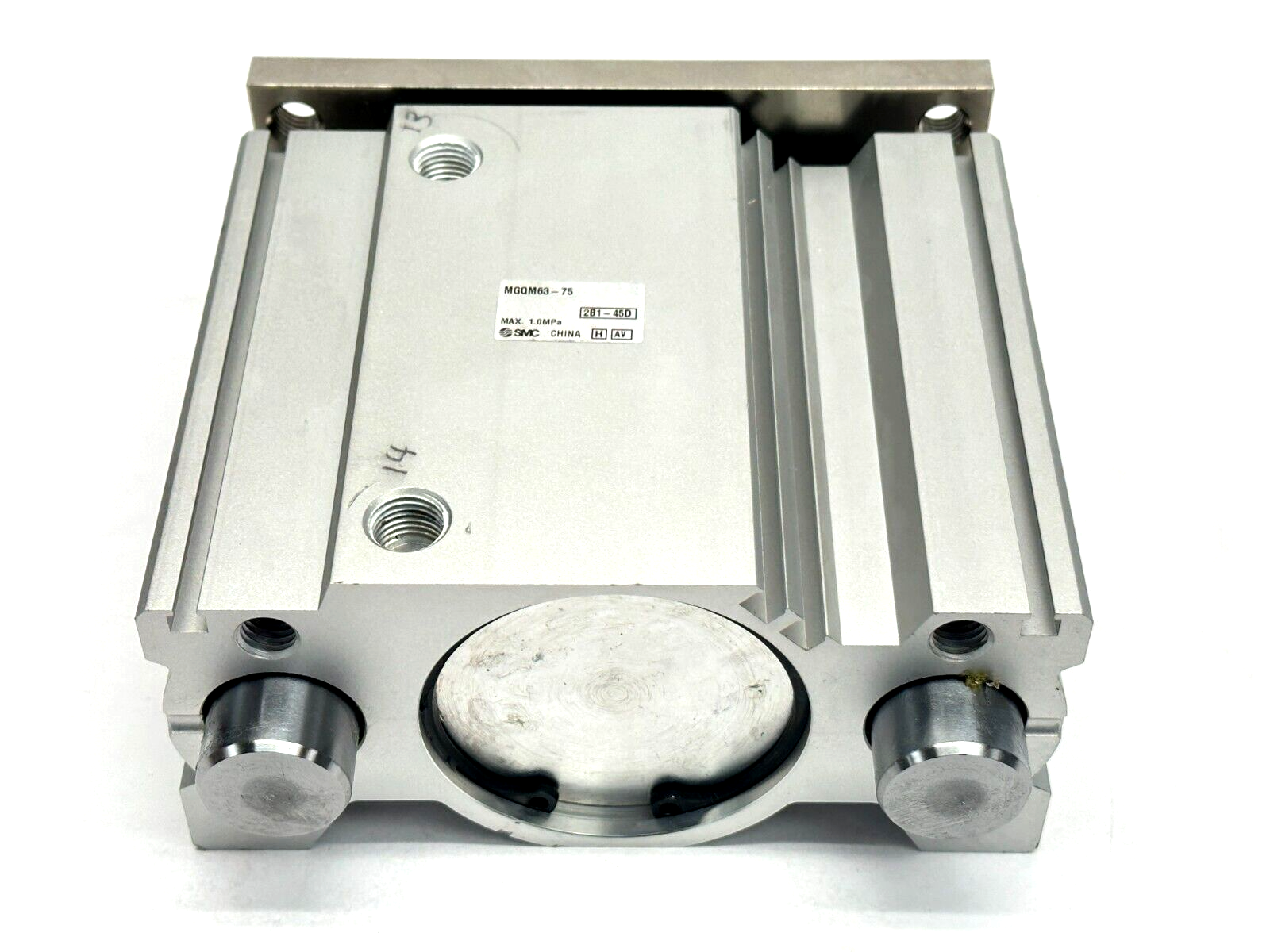 SMC MGQM63-75 MGQ Guided Cylinder w/ Slide Bearing 63mm Bore 75mm Stroke - Maverick Industrial Sales