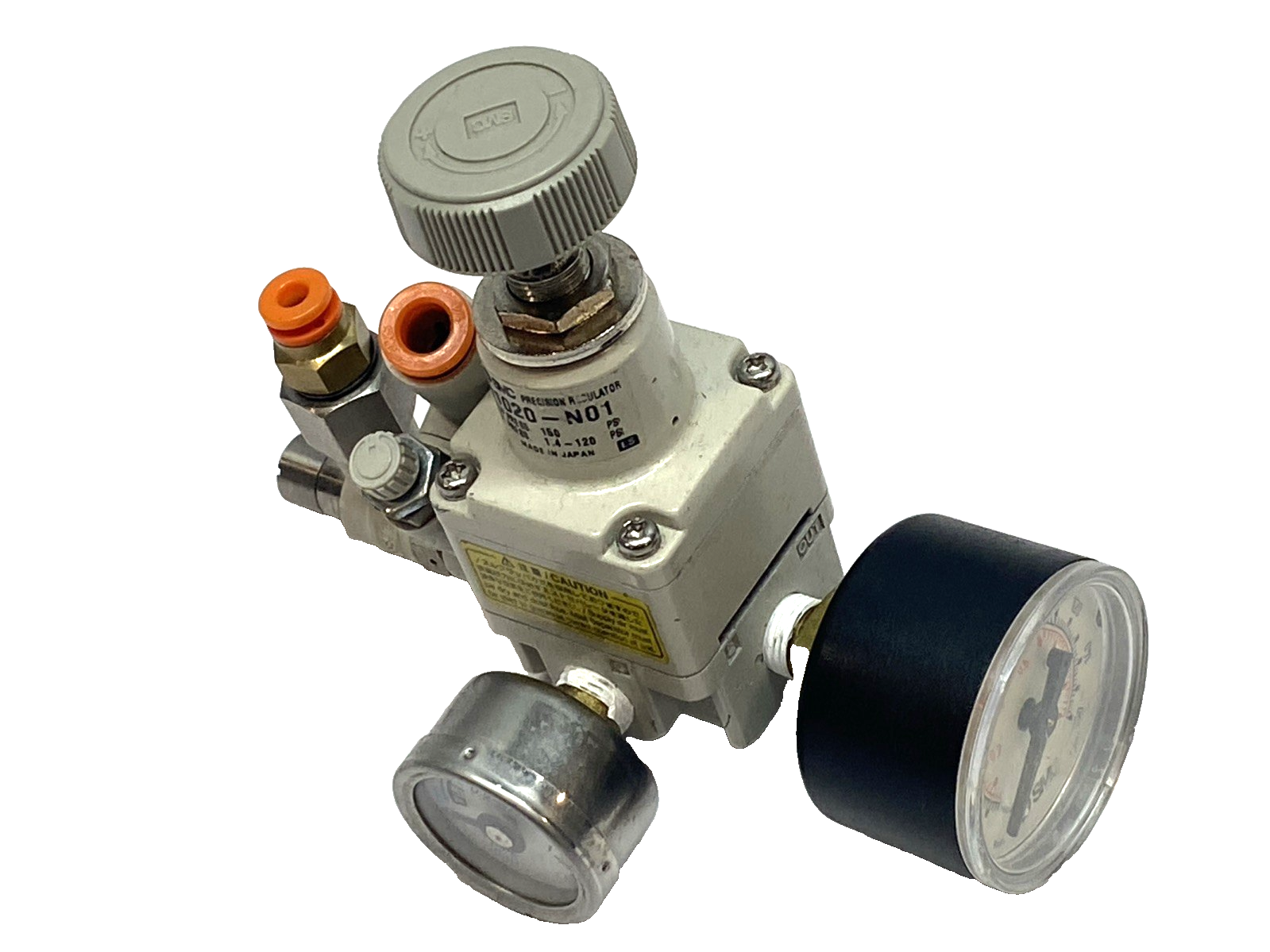 SMC IR1020-N01 Precision Regulator 1/8" NPT w/ 2 Pressure Gauges - Maverick Industrial Sales