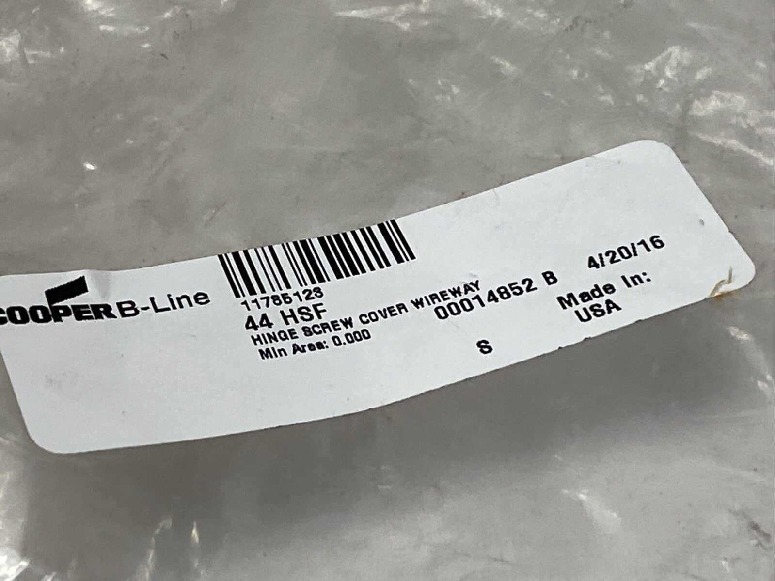 Cooper 44HSF B-Line Hinge Screw Cover Wire Way End Flange 4" x 4" - Maverick Industrial Sales