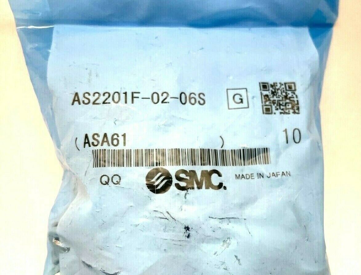 SMC AS2201F-02-06S Flow Speed Control Fitting, LOT OF 10 - Maverick Industrial Sales