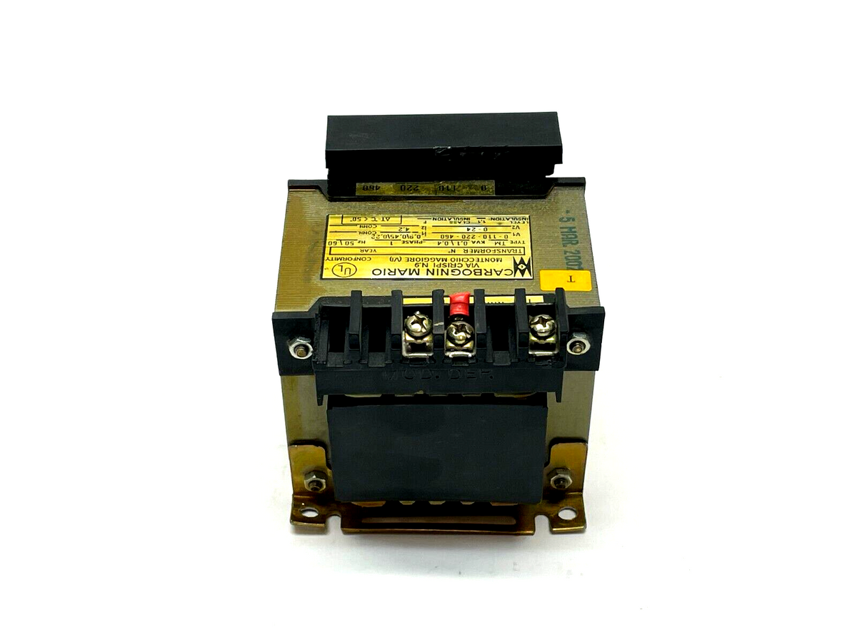 N.9 | Carbognin Mario Single Phase Transformer Type TM 0/110/220/460 50/60Hz - Maverick Industrial Sales