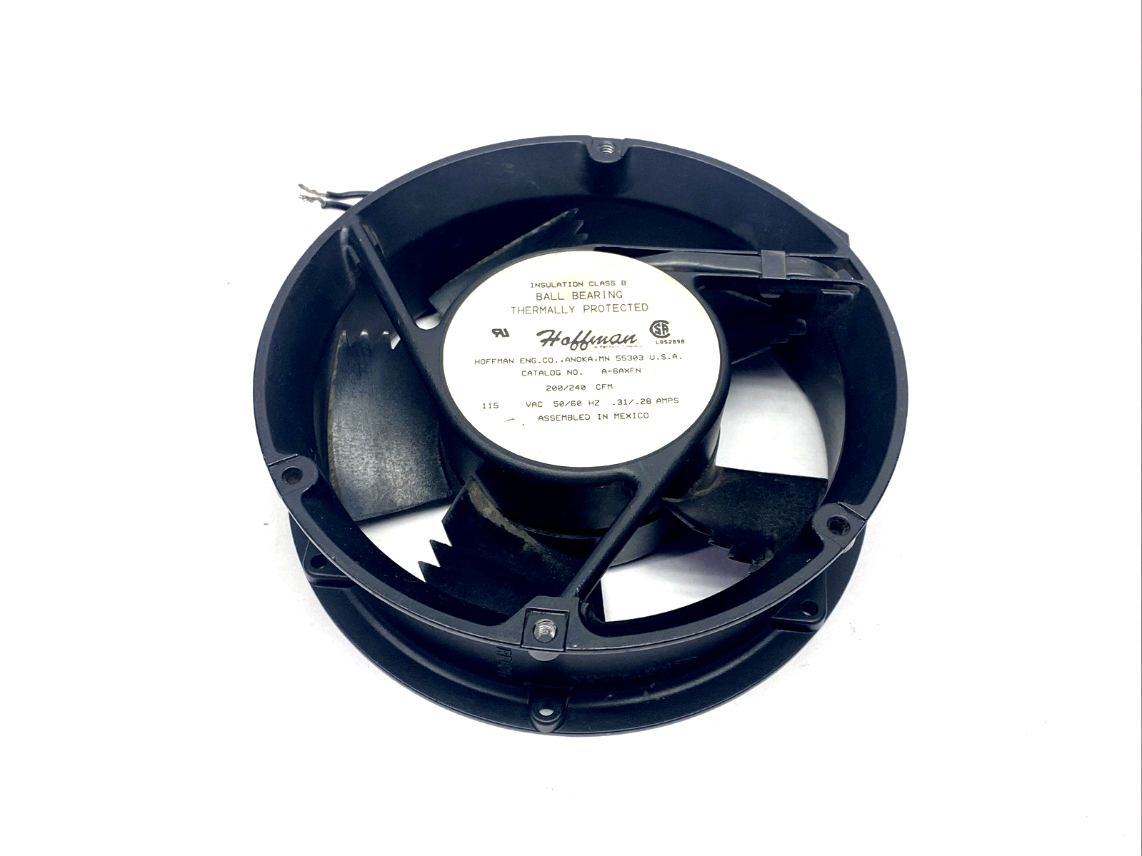 A-6AXFN | Hoffman Compact 6-Inch Axial AC Fan 115VAC - Used - Maverick Industrial Sales