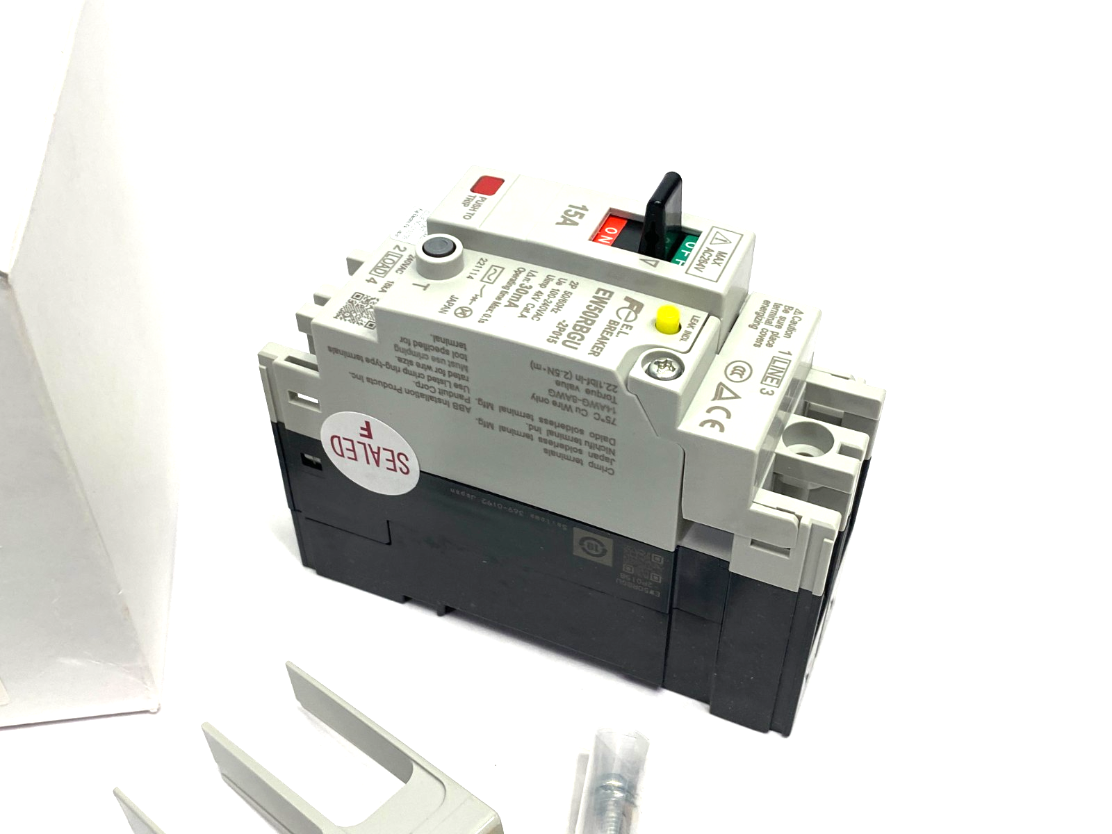 EW50RBGU-2P015B | Fuji Electric G-TWIN Earth-Leakage Breaker 15A 2-Pole 100-240VAC - New – Open box - Maverick Industrial Sales