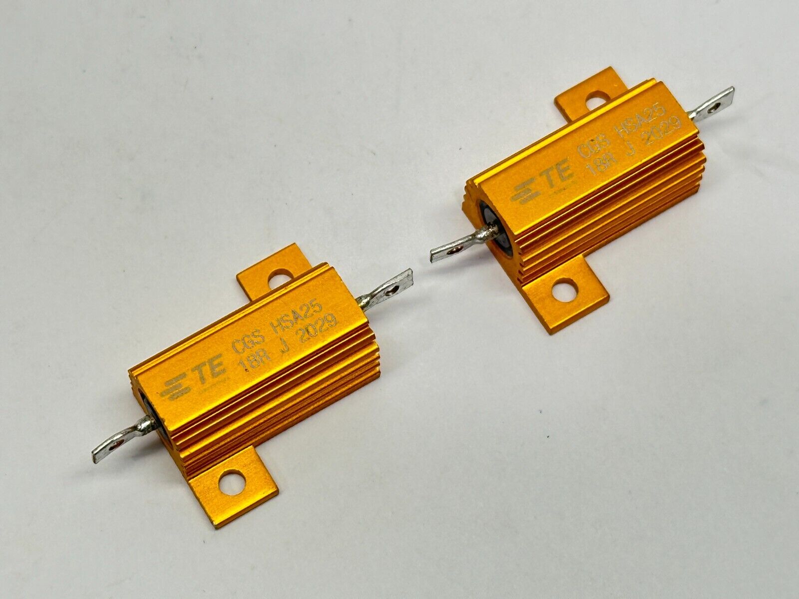 TE Connectivity HSA2518RJ Wire Wound Power Resistor 18 Ohm CGS HS LOT OF 2 - Maverick Industrial Sales