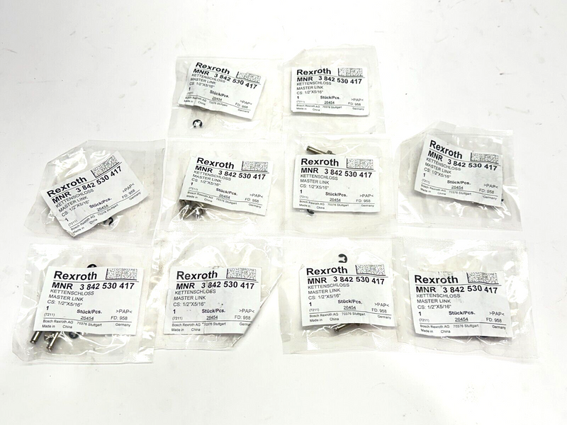 Bosch Rexroth 3842530417 Master Link 1/2"X5/16" LOT OF 10 - Maverick Industrial Sales