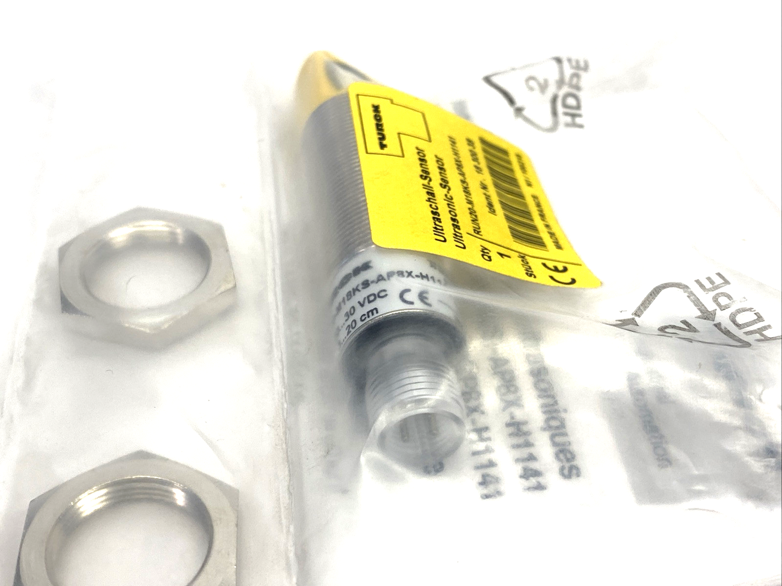 Turck RUN20-M18KS-AP8X-H1141 Difused Ultrasonic Sensor 18mm Barrel Dia. 1830038 - Maverick Industrial Sales