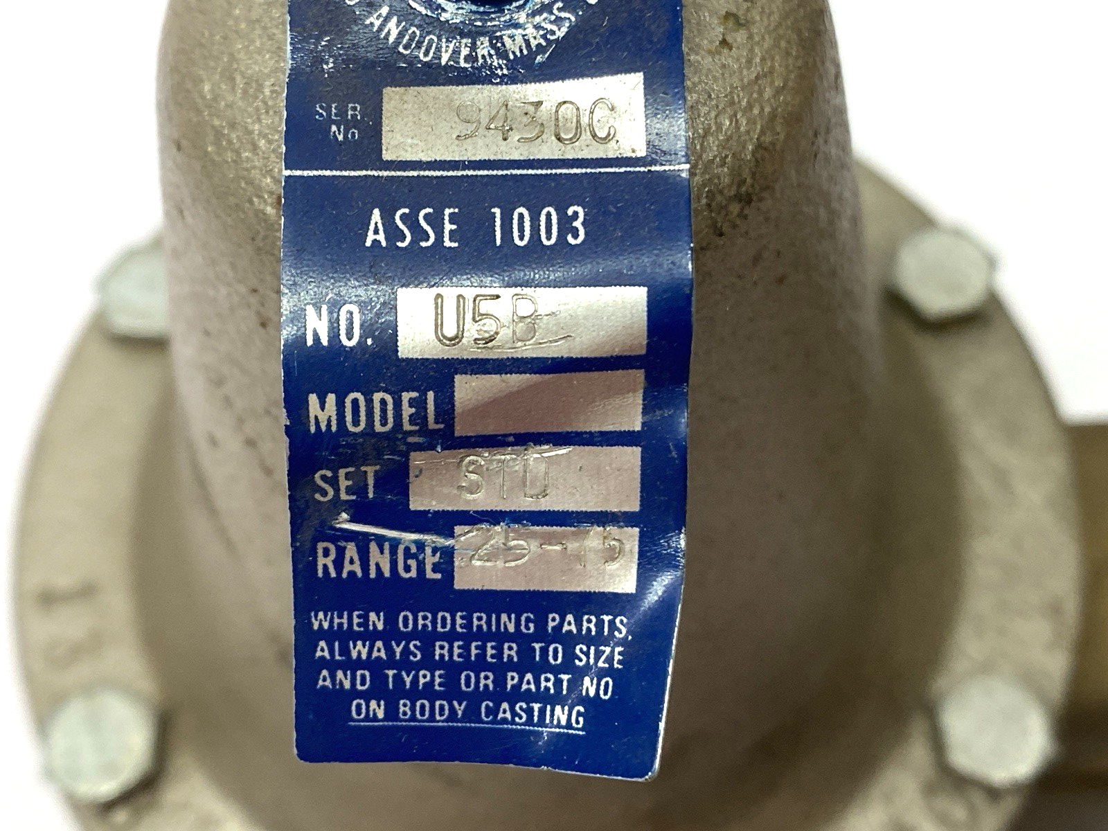 Watts U5B-Z3 11/4 Bronze Water Pressure Reducing Valve 1-1/4" - Maverick Industrial Sales