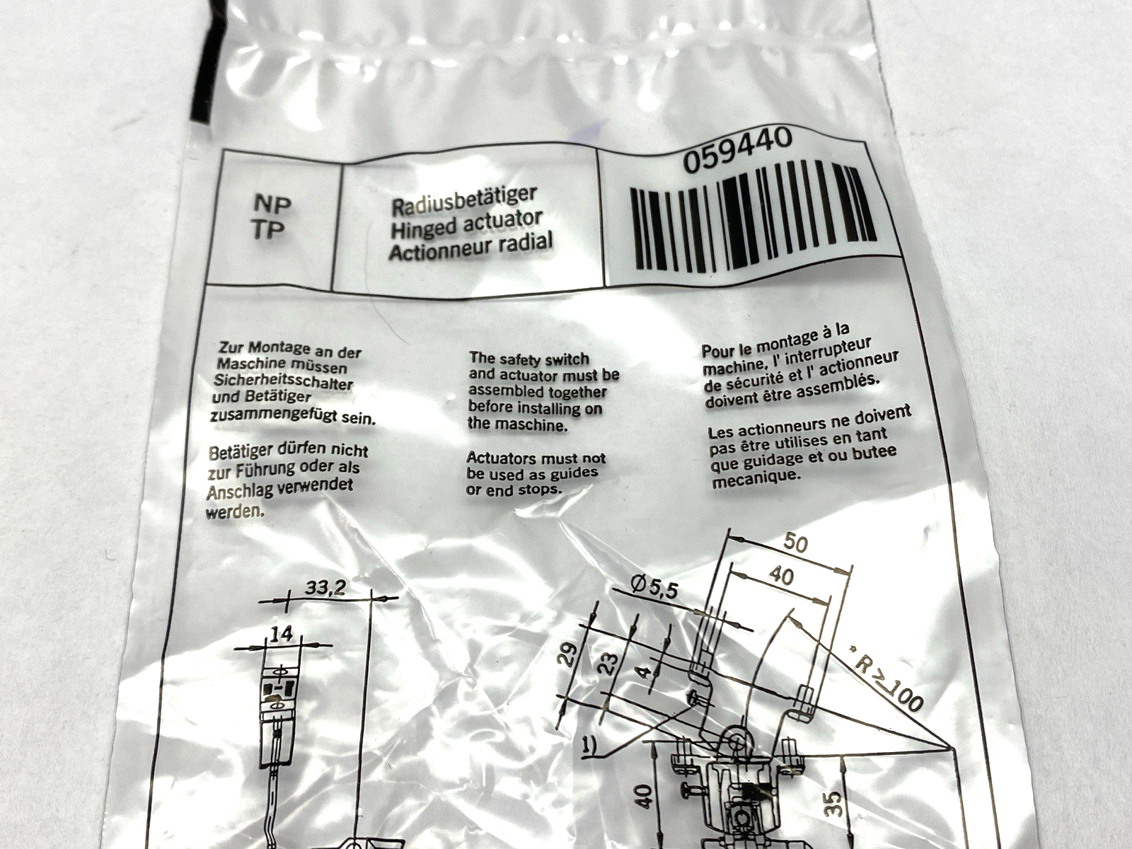 Euchner 059440 Hinged Actuator Safety Switch Key - Maverick Industrial Sales