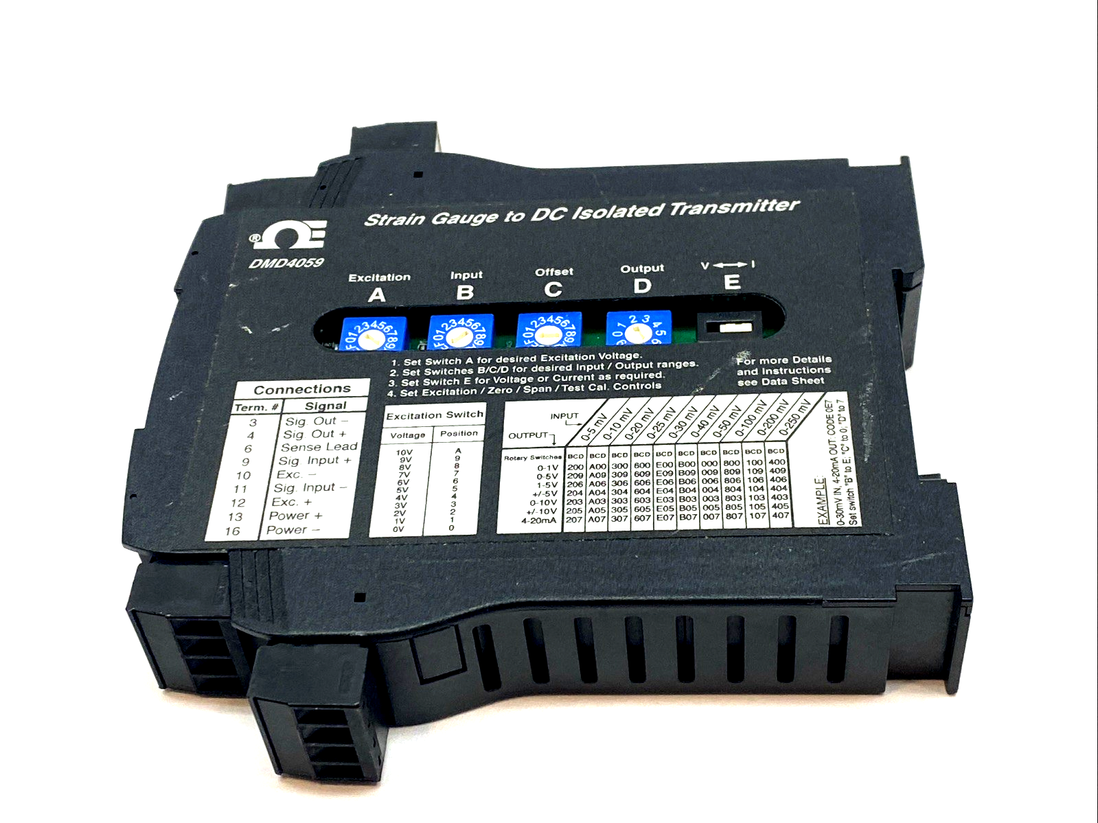 DMD4059-DC | Omega Strain Gauge Signal Conditioner 9-30VDC - For parts or not working - Maverick Industrial Sales