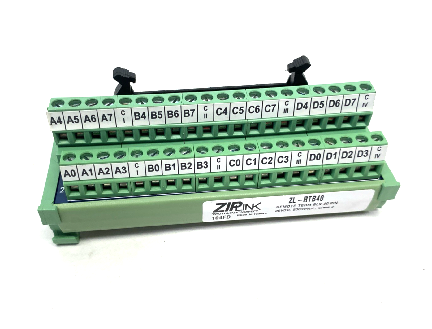 Automation Direct ZL-RTB40 ZIPLink Feedthrough Module, 40-pole, BROKEN DIN - Maverick Industrial Sales