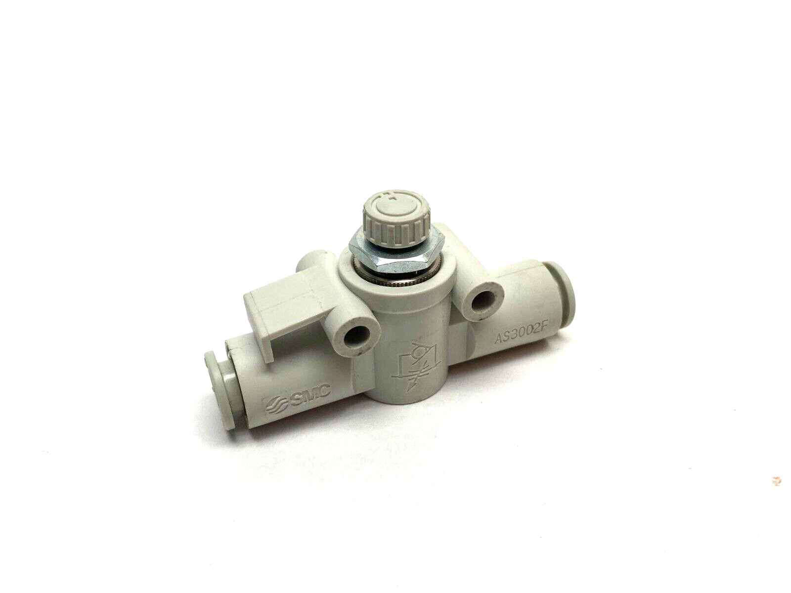 SMC AS3002F-09 Pneumatic In-Line Flow Control Valve 5/16" OD - Maverick Industrial Sales
