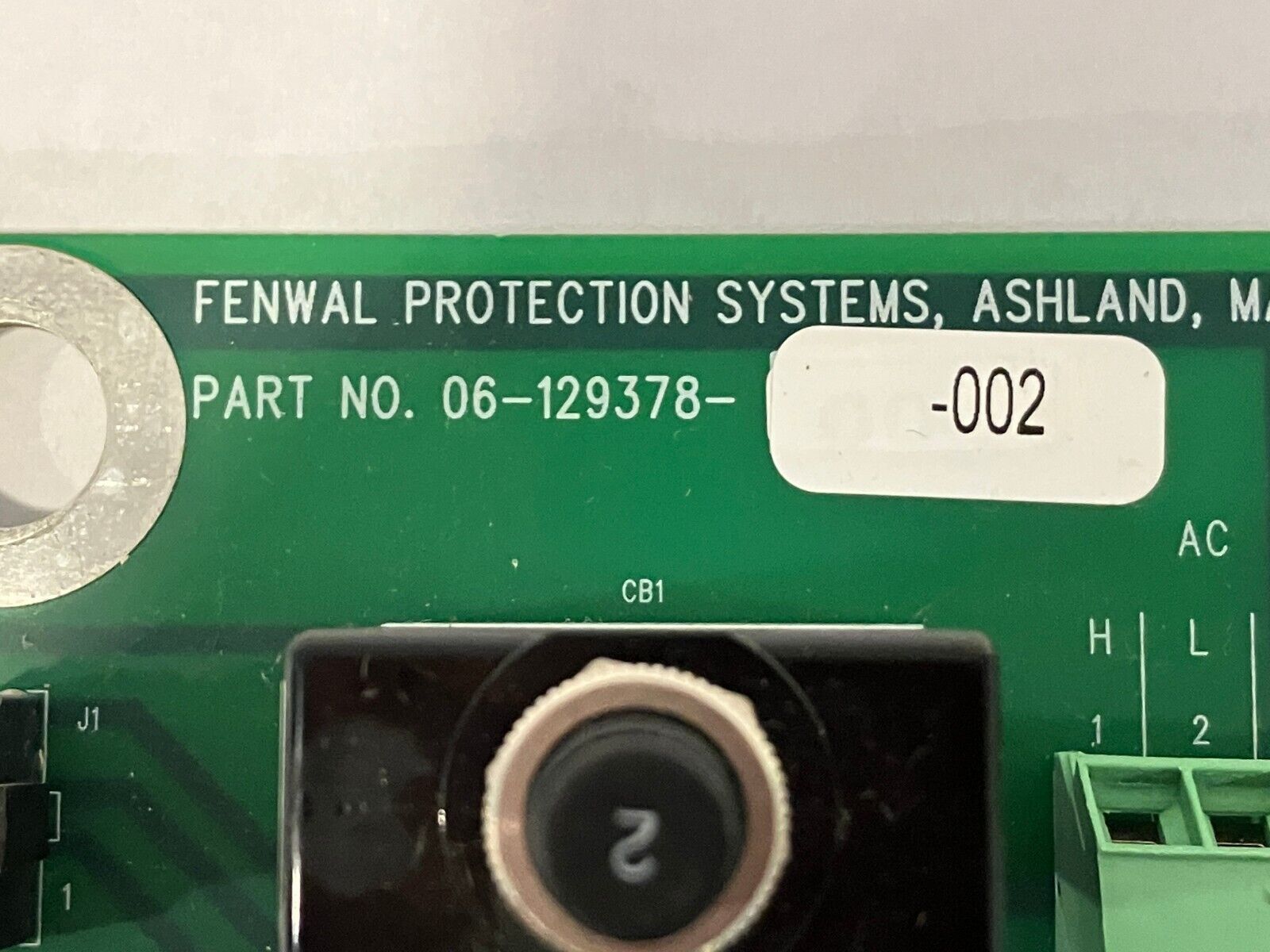 Fenwal 06-129378-002 EX-200 Control Panel Circuit Board DETACHED CAPACITOR - Maverick Industrial Sales