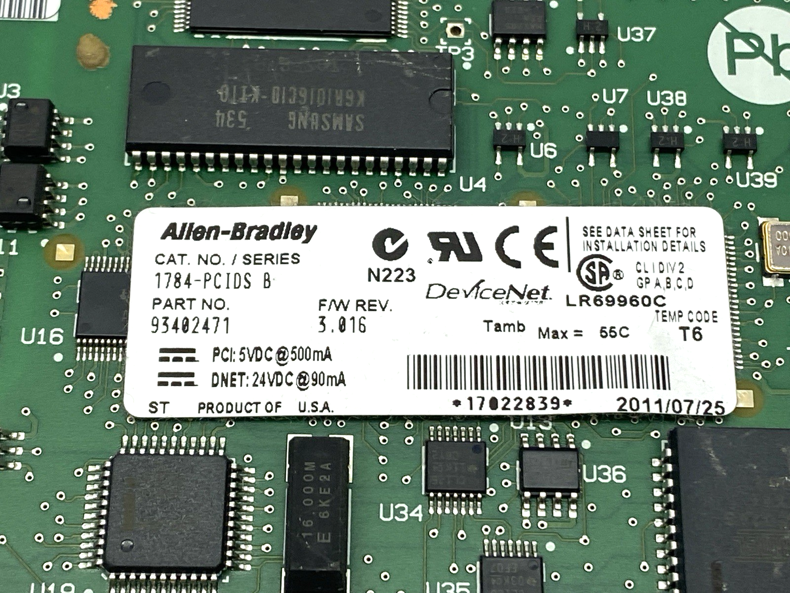 Allen Bradley 1784-PCIDS Ser. B DeviceNet PCI Communication Interface Card - Maverick Industrial Sales