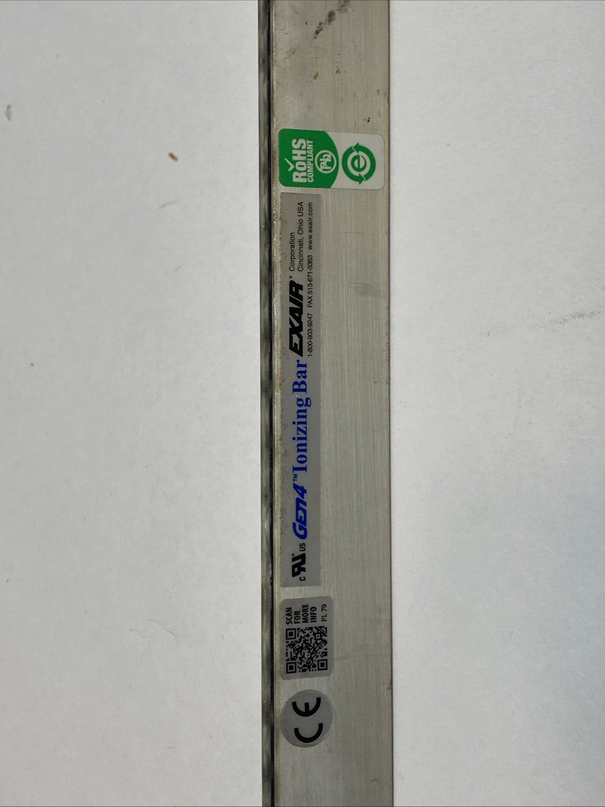 Gen4 | EXAIR Ionizing Bar 24" Static Eliminator 5 kV Shielded Cable - For parts or not working - Maverick Industrial Sales