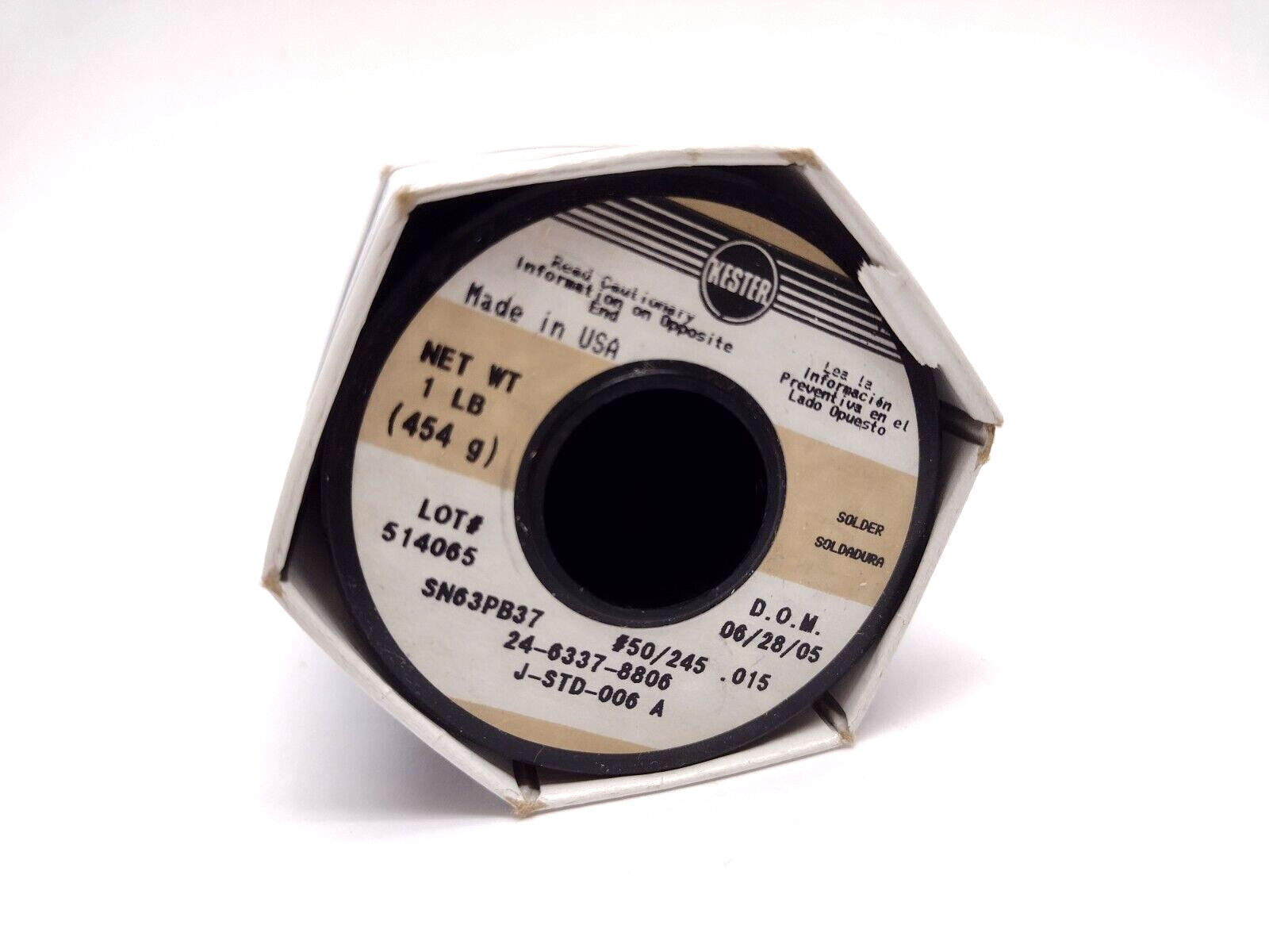 Kester 24-6337-8806 Solder 1lb #50/245 .015 DOM:06/28/05 - Maverick Industrial Sales
