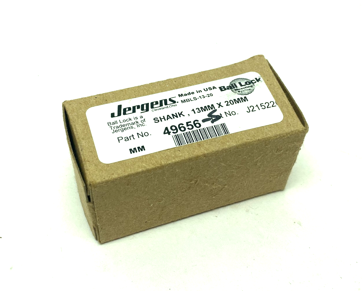 Jergens 49656-S Ball Lock Fast-Acting Shank 13mm x 20mm - Maverick Industrial Sales