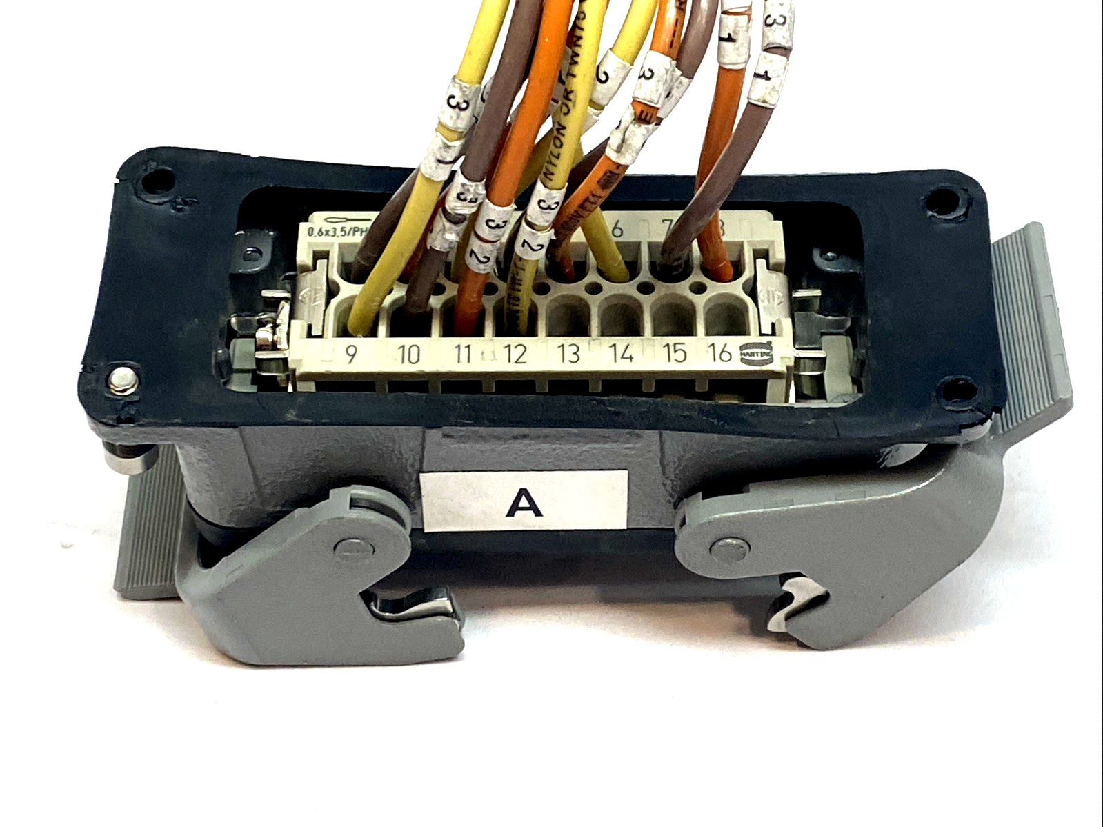 HARTING HAN 16B Hood Double Top Hook w/ 09330162601 Insert - Maverick Industrial Sales