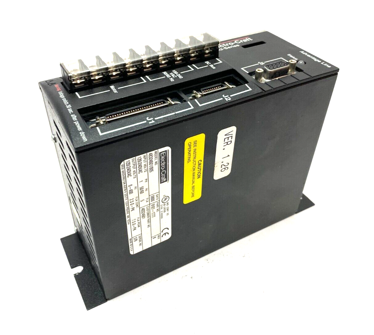 Electro-Craft 48324601/005 BRU Ser Advantage Line Servo Drive 1-Phase 9101-1777 - Maverick Industrial Sales