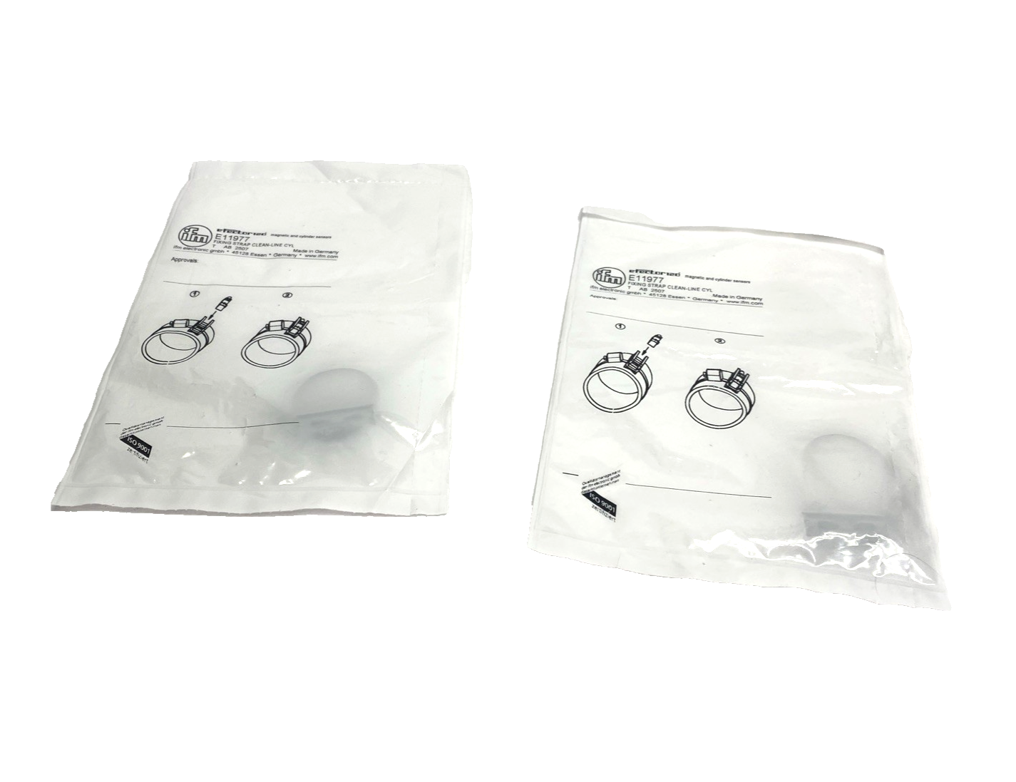 E11977 | ifm Fixing Strap For Smooth Body Cylinder FIXING STRAP CLEAN-LINE CYL 2PK - New - Maverick Industrial Sales
