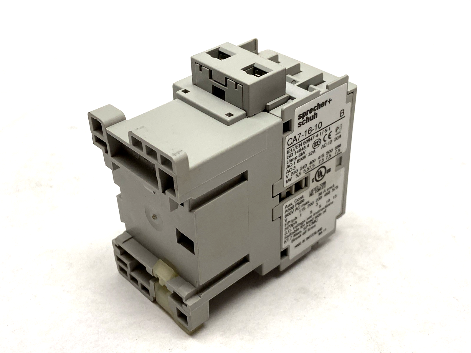 Sprecher+Schuh CA7-16-10 Contactor 3-Phase 5hp 230V 24V Coil - Maverick Industrial Sales