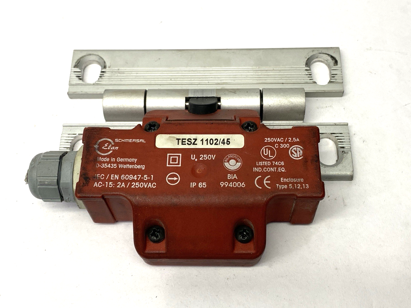 TESZ 1102/45 | Schmersal Hinge Safety Switch 250V - Used - Maverick Industrial Sales