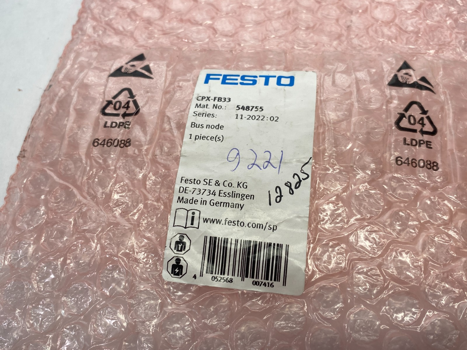Festo CPX-FB33 ProfiNET Bus Node 548755 - Maverick Industrial Sales