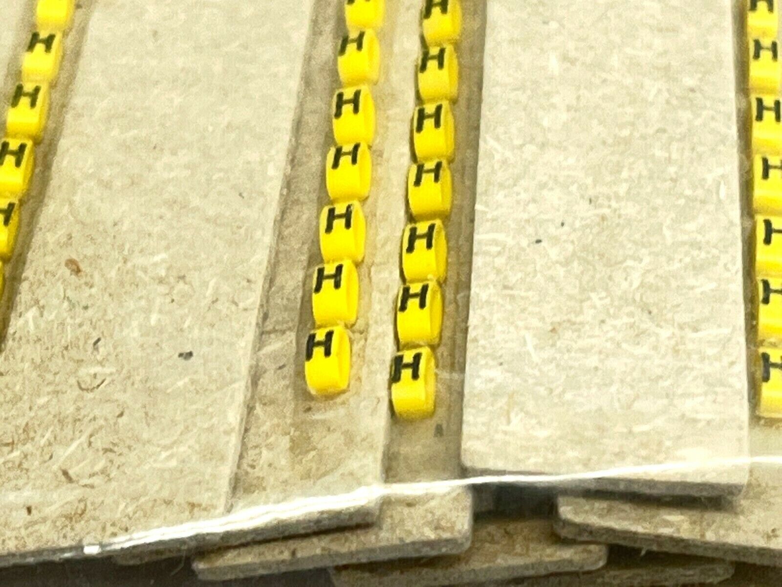 Grafoplast 117 Wire Markers H Black on Yellow 10 Strips 9TFX95 - Maverick Industrial Sales