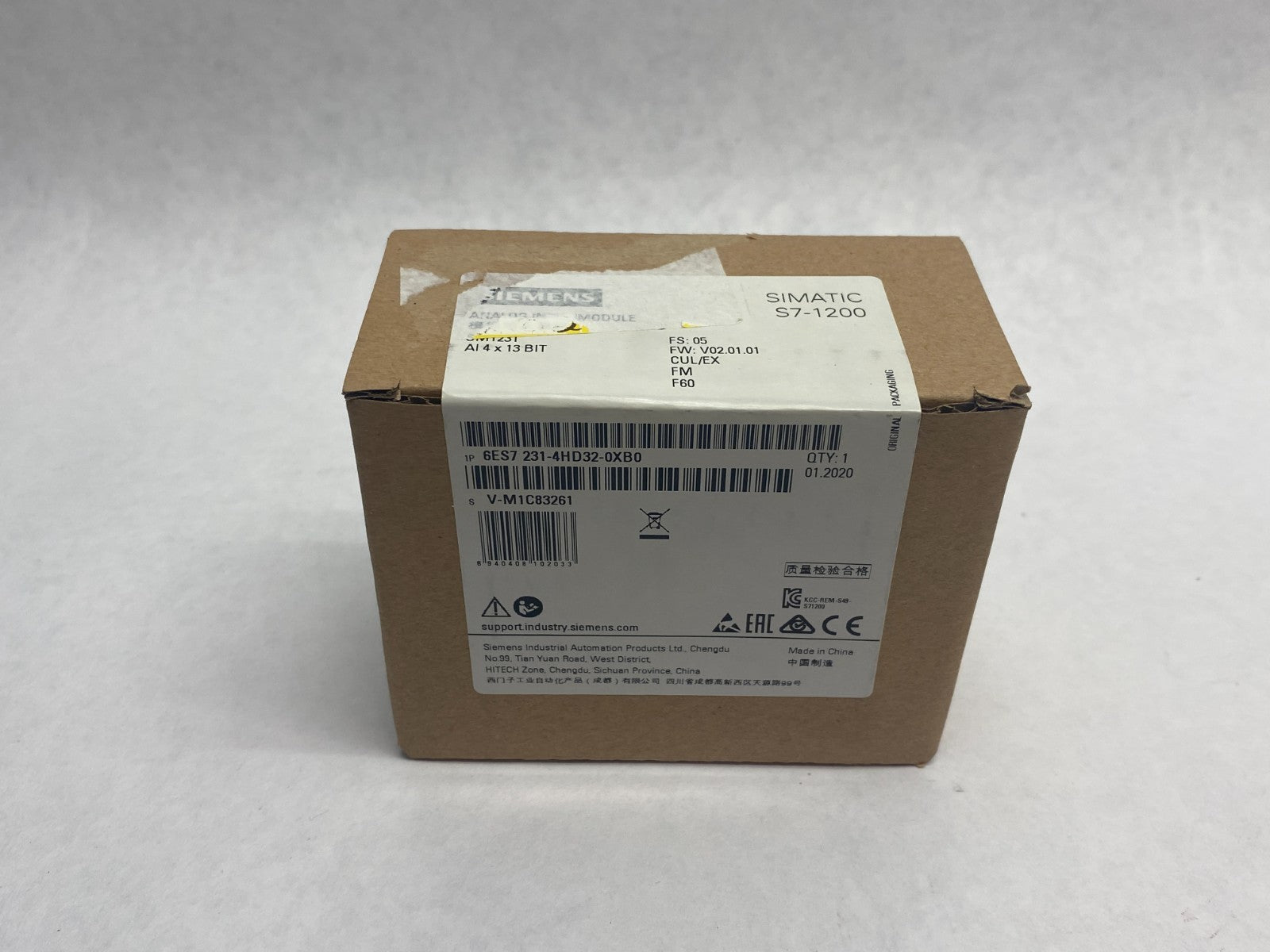 Siemens 6ES7 231-4HD32-0XB0 SIMATIC S7-1200 Analog Input Module SM1231 4x13 Bit - Maverick Industrial Sales