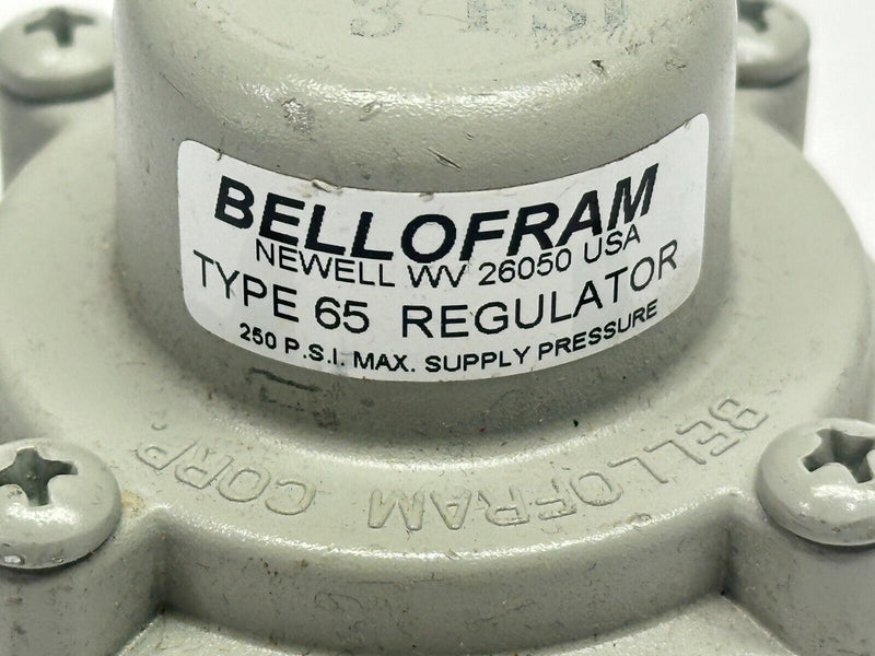 Bellofram Type 65 Pre-Set Pressure Regulator 20 SCFM At 100 PSI 1/4" Port - Maverick Industrial Sales