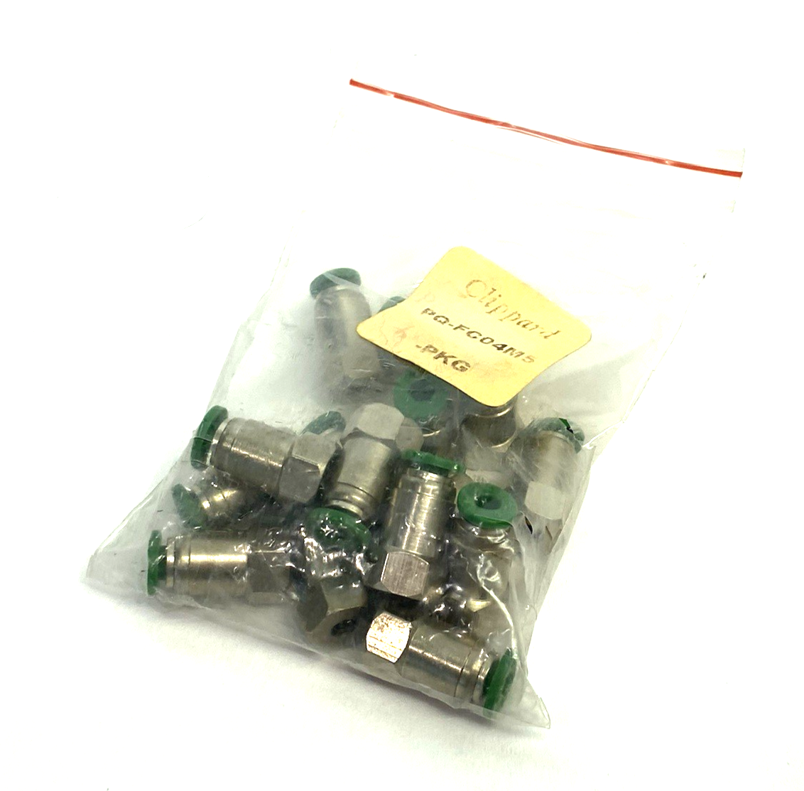 PQ-FC04M5-PKG | Clippard Quick-Push Fitting 4mm OD Tube M5 Female Thread LOT OF 15 - New – Open box - Maverick Industrial Sales