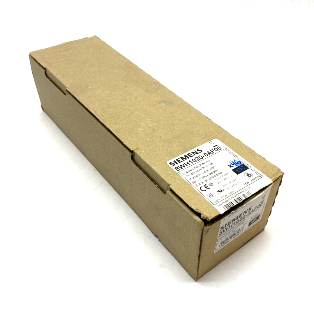 Siemens 8WH1020-0AF00 Two-Tier Feed-Through Terminal Block Gray 2.5mm BOX OF 46 - Maverick Industrial Sales