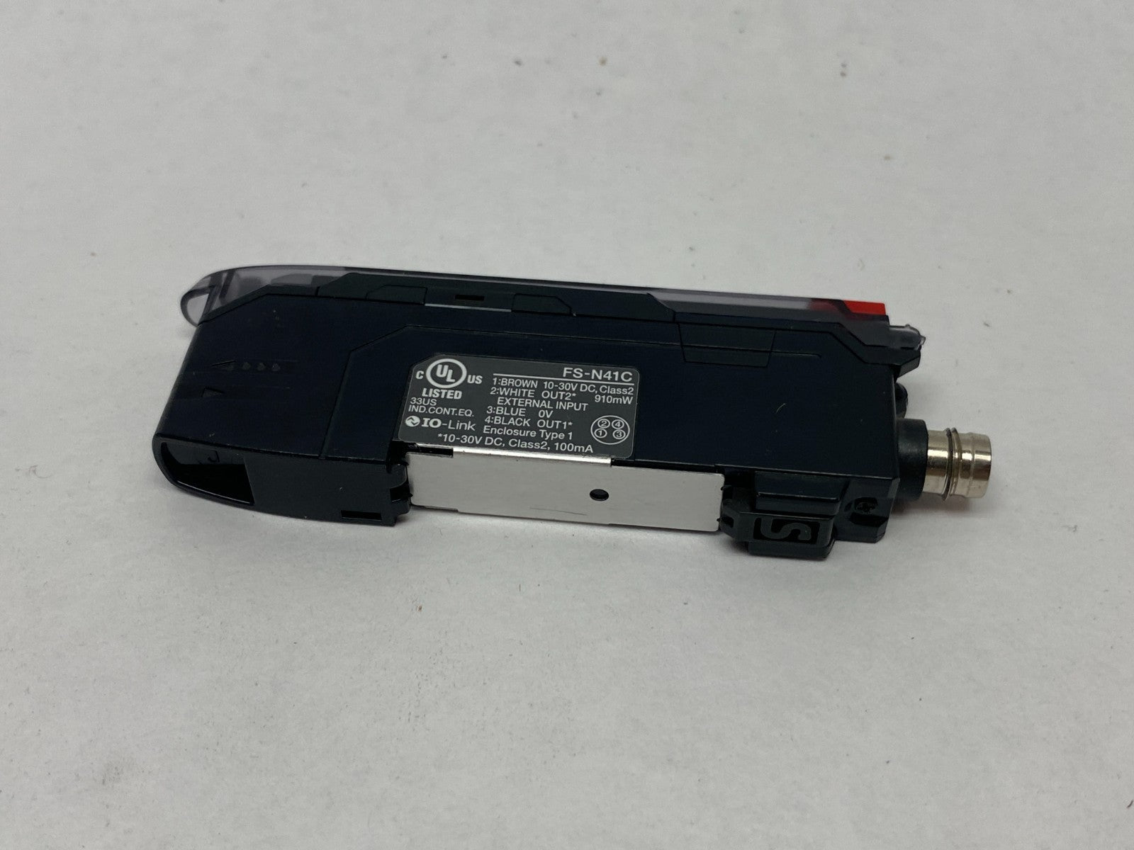 Keyence FS-N41C Fiber Optic Sensor Main Unit M8 4-Pin Connector Type - Maverick Industrial Sales