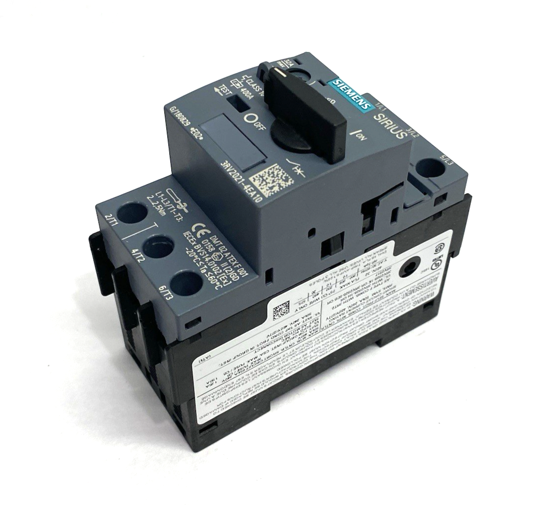 Siemens 3RV2021-4EA10 SIRIUS Motor Protection Circuit Breaker, Size S00 - Maverick Industrial Sales