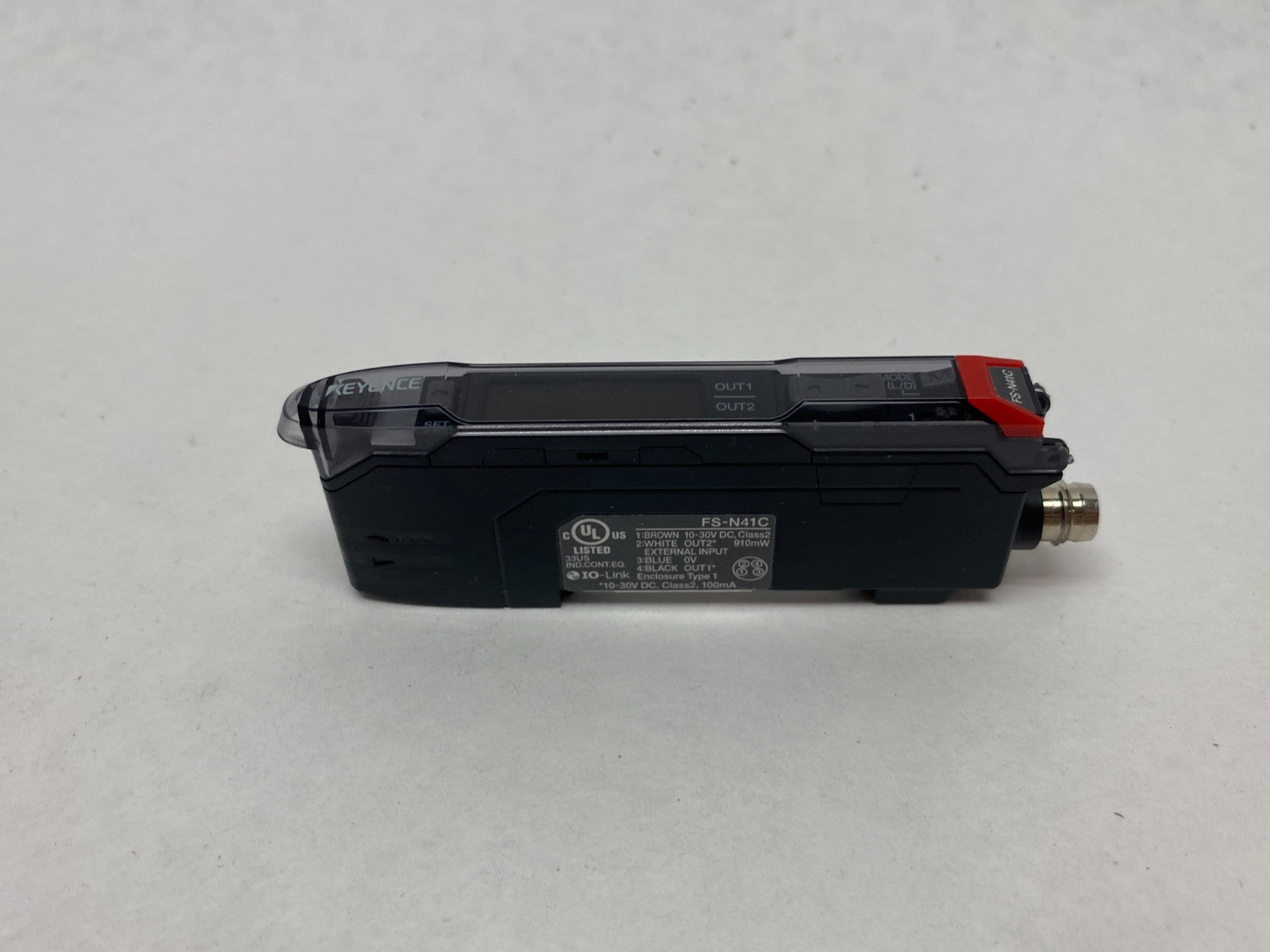 Keyence FS-N41C Fiber Optic Sensor Main Unit M8 4-Pin Connector Type - Maverick Industrial Sales