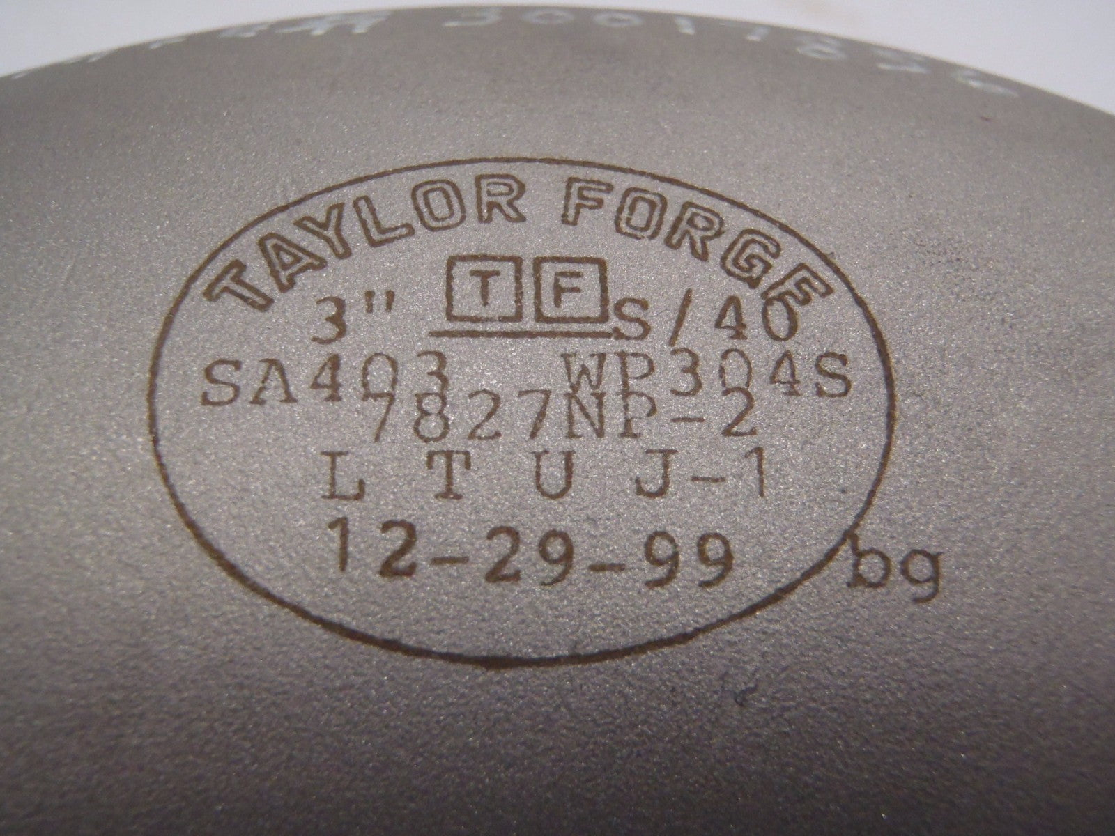 TAYLOR FORGE 3" WP304S/304LS S/40 7827NP-2 LTUJ-1 90° SHORT RADIUS ELBOW BUTT WE - Maverick Industrial Sales