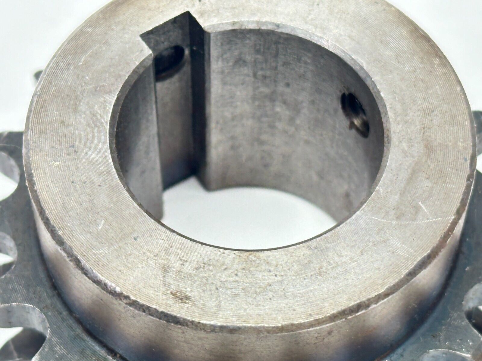 Double Roller Chain Sprocket 18 Teeth 1-3/8" Bore 3-1/8" OD 5/16" Key - Maverick Industrial Sales