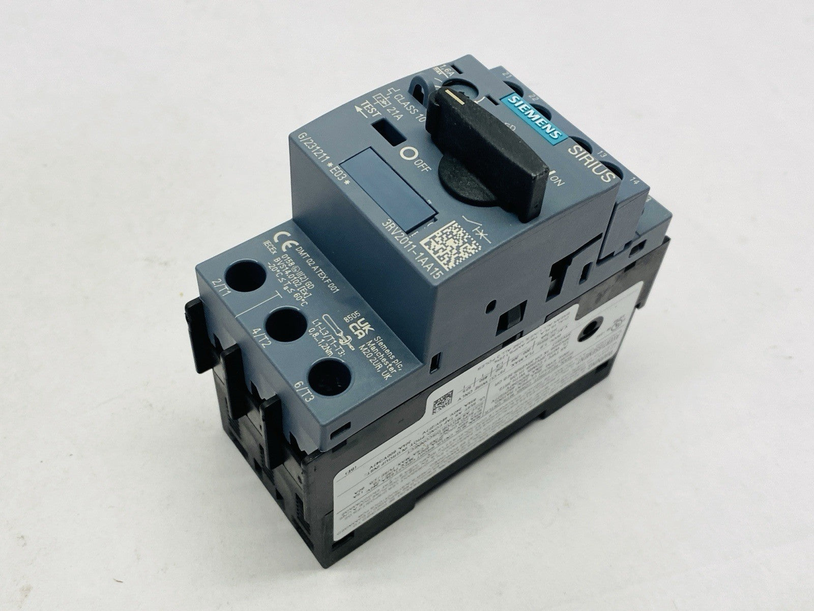 Siemens 3RV2011-1AA15 Sirius Motor Protection Circuit Breaker 1.1-1.6A 600V - Maverick Industrial Sales