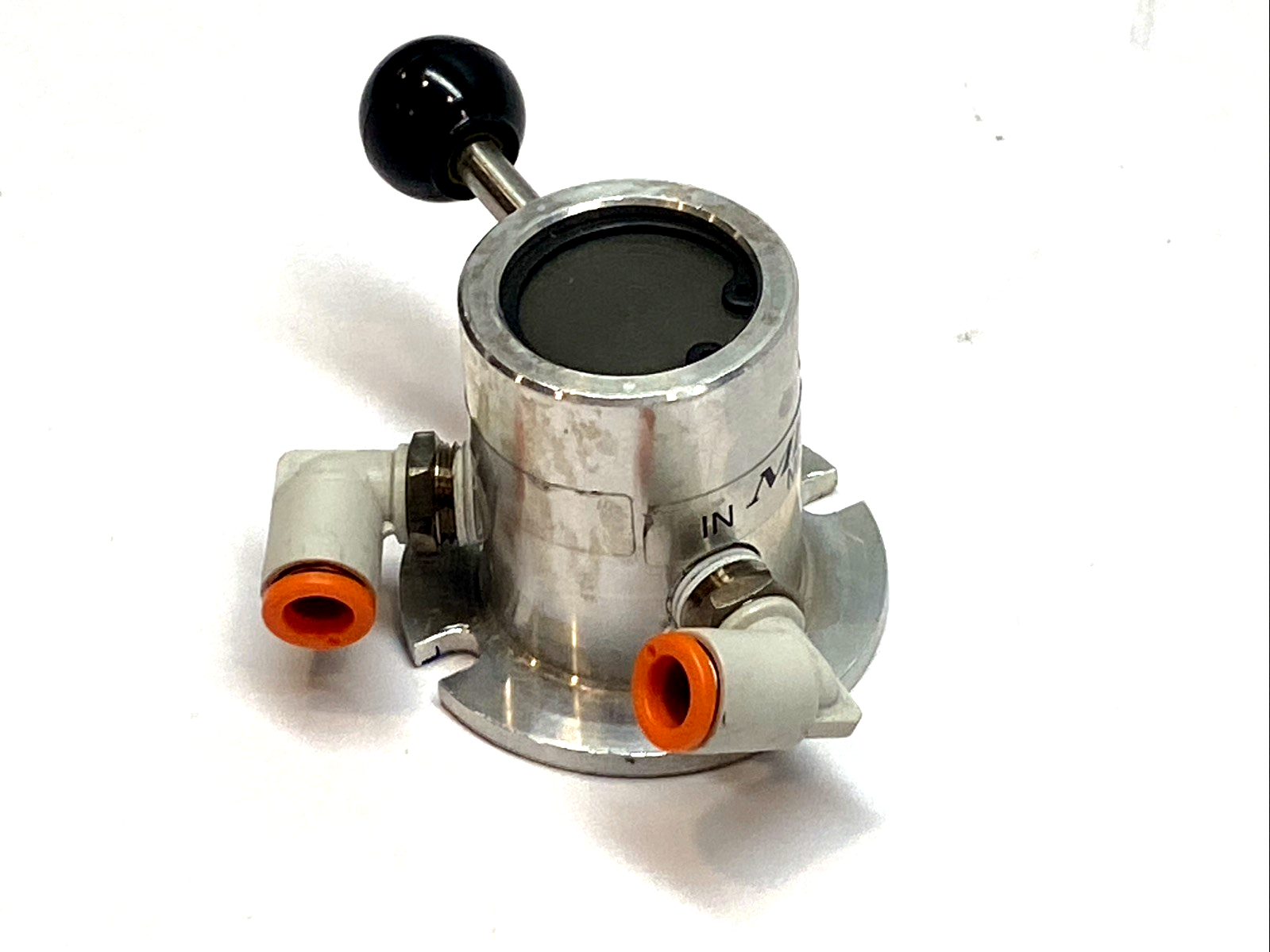 MHL-4 | Mead 4-Way Ball Handle Pneumatic Valve 1/8" NPT 150 PSI - Used - Maverick Industrial Sales
