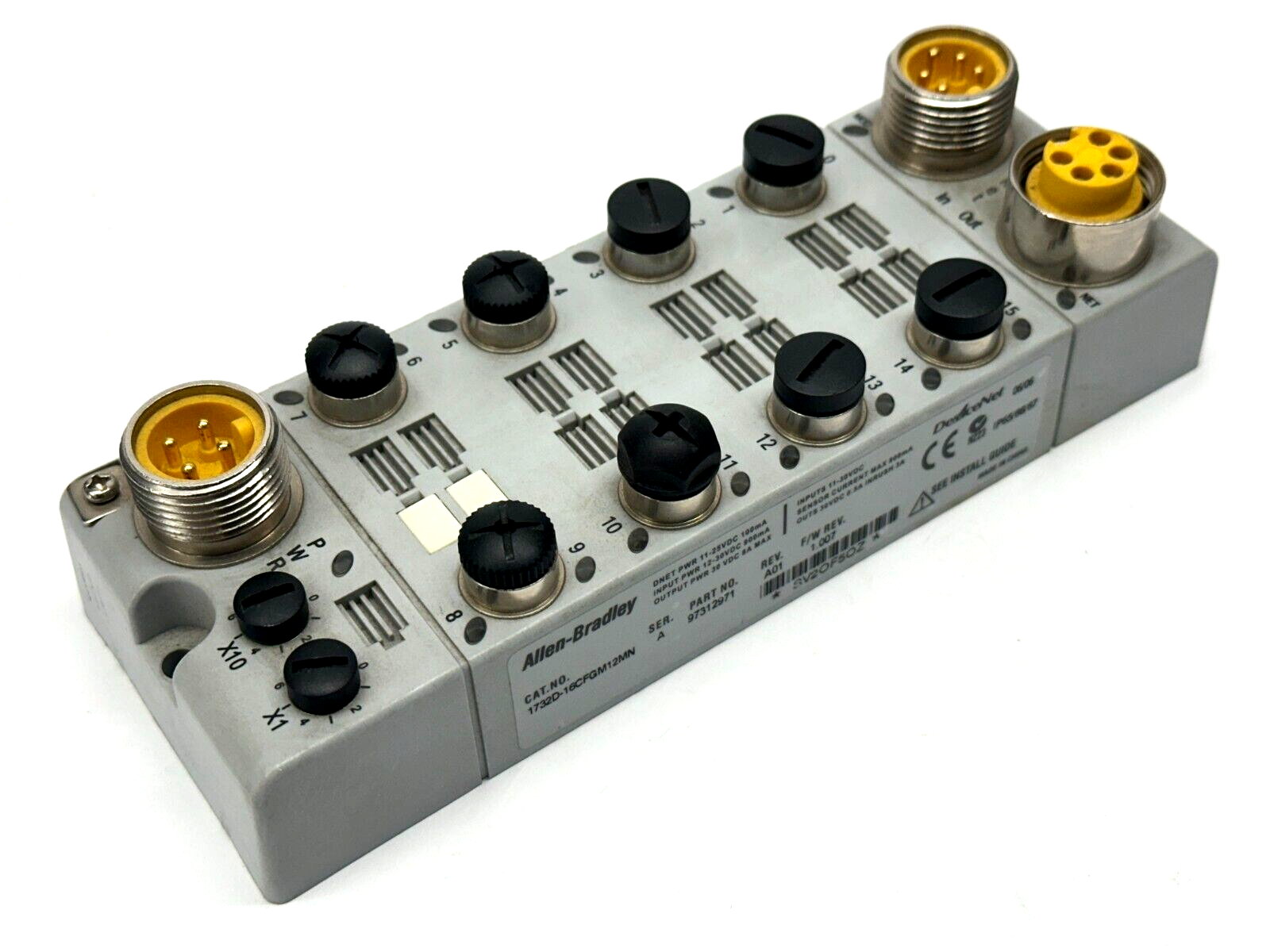 Allen-Bradley 1732D-16CFGM12MN Ser. A Rev. A01 DeviceNet I/O Module 97312971 - Maverick Industrial Sales