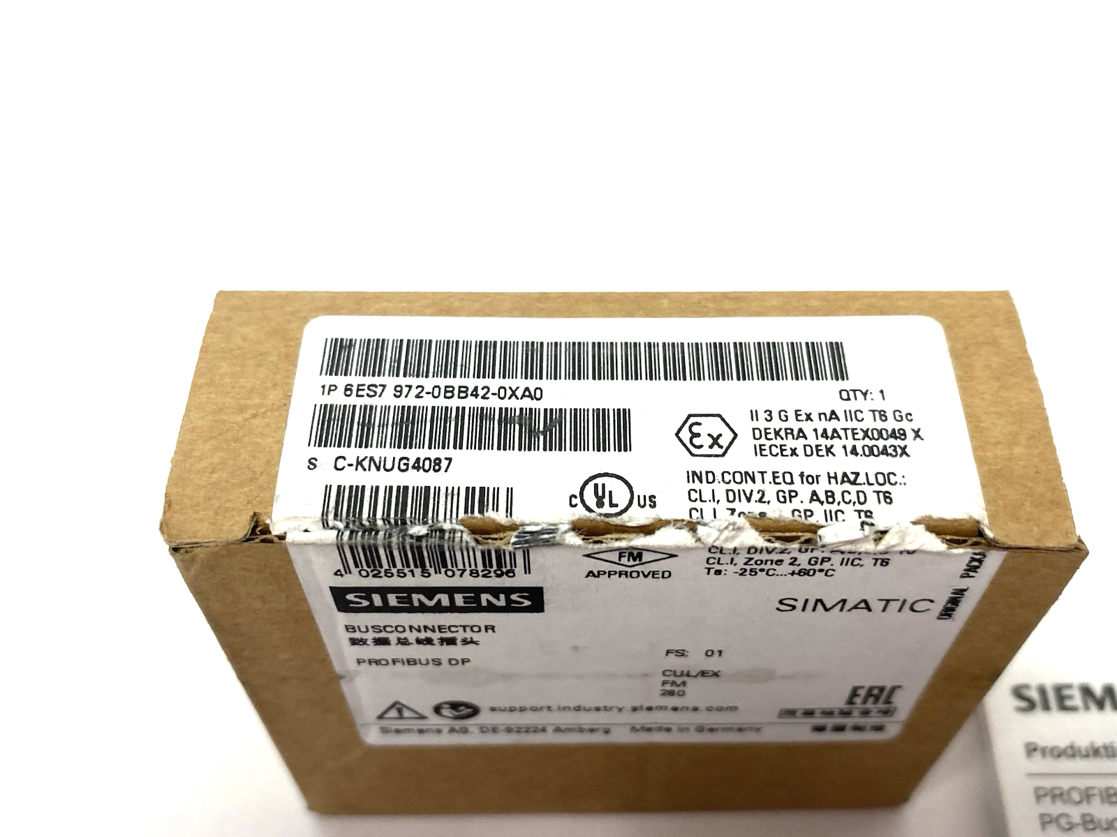 Siemens 6ES7972-0BB42-0XA0 SIMATIC DP PROFIBUS Bus Connector 35-Degree RS485 - Maverick Industrial Sales