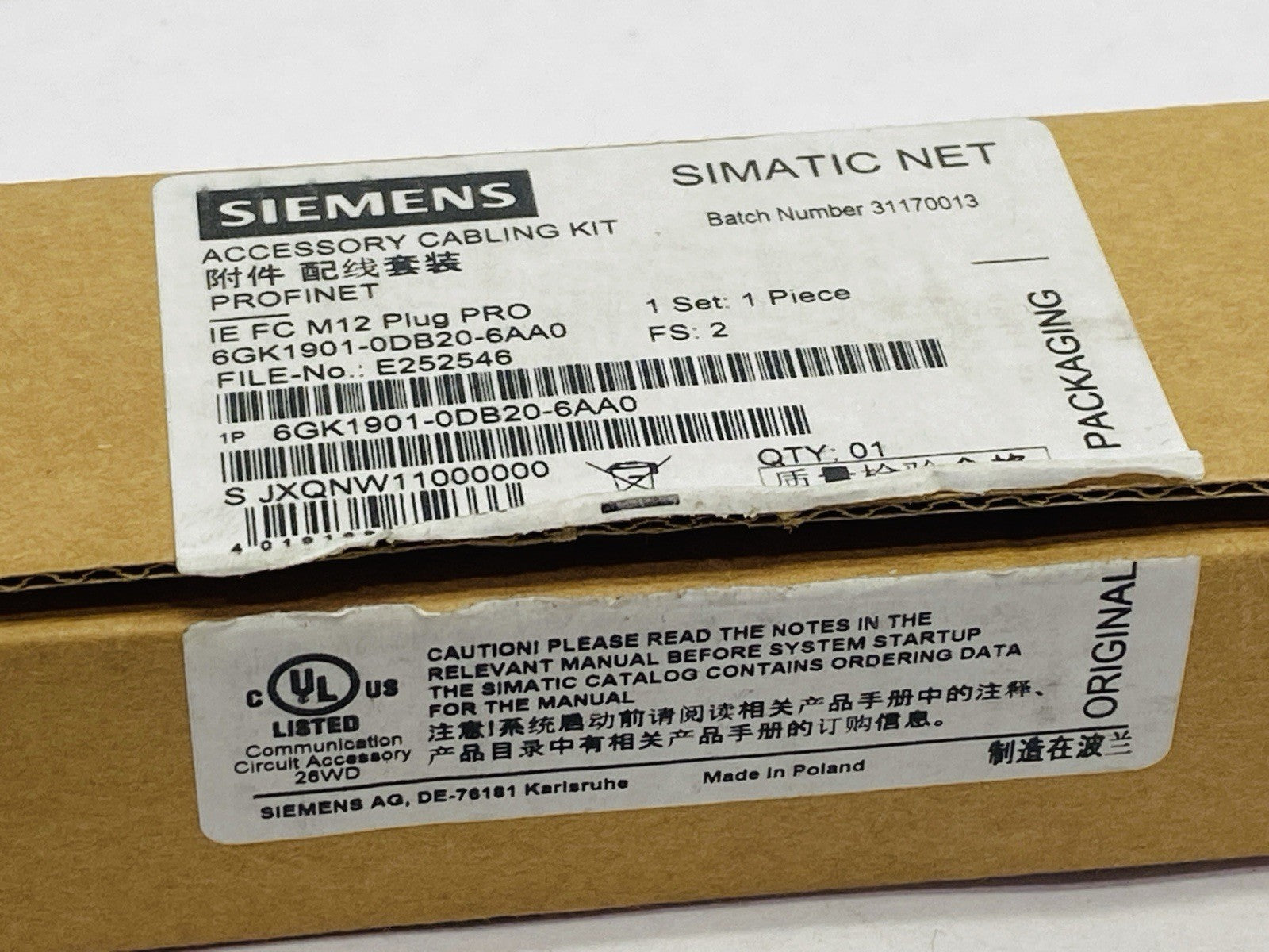 Siemens 6GK1901-0DB20-6AA0 Industrial Ethernet FastConnect M12 Plug Kit - Maverick Industrial Sales