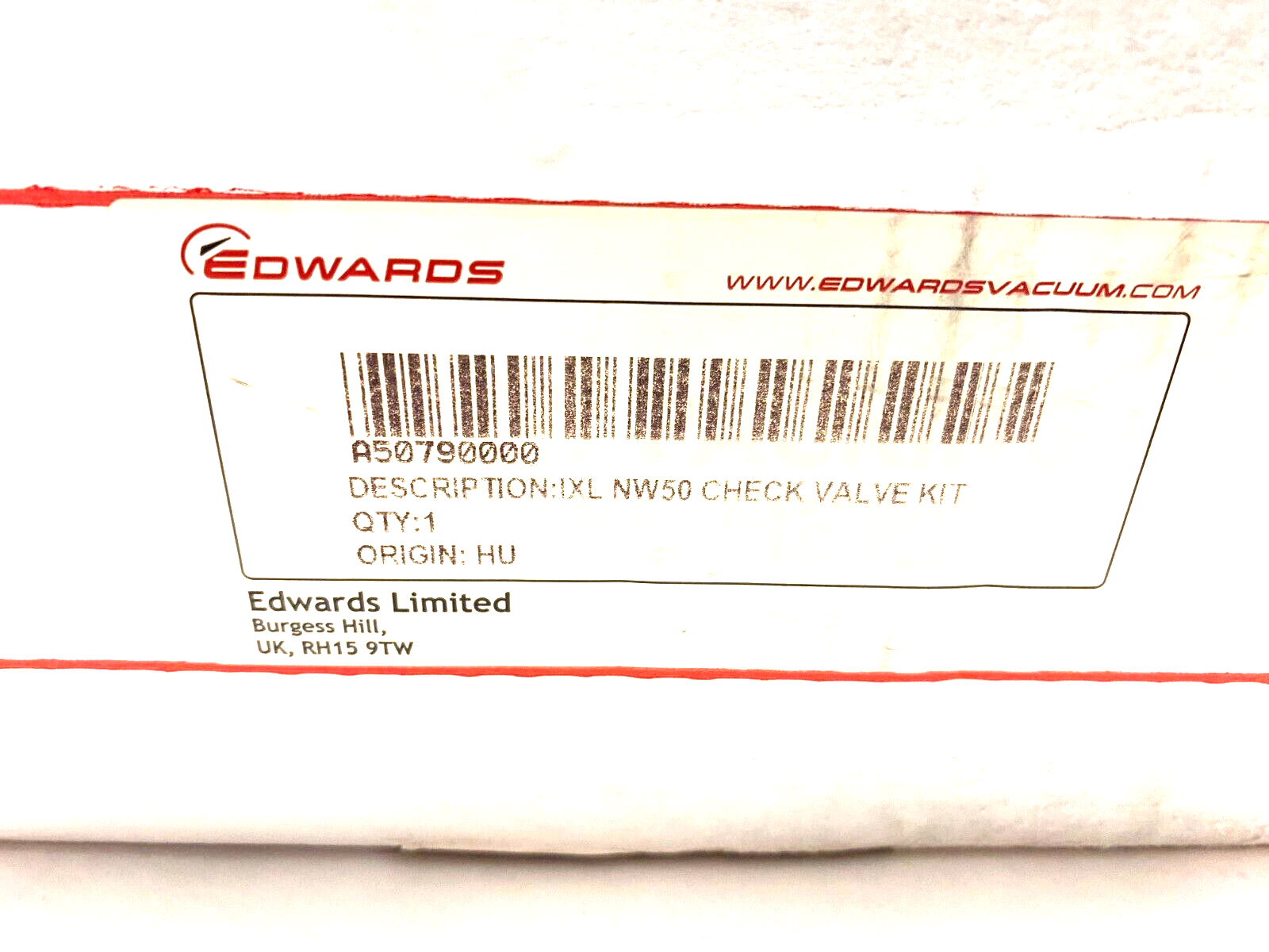 Edwards A50790000 Check Valve Kit NW50 - Maverick Industrial Sales