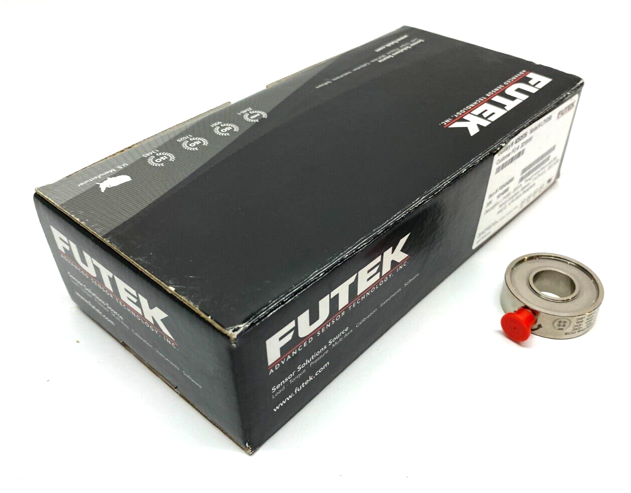 Futek LTH350 FSH04599 Through-Hole Donut Load Cell 5/8" 4-Pin 2000lb Capacity - Maverick Industrial Sales