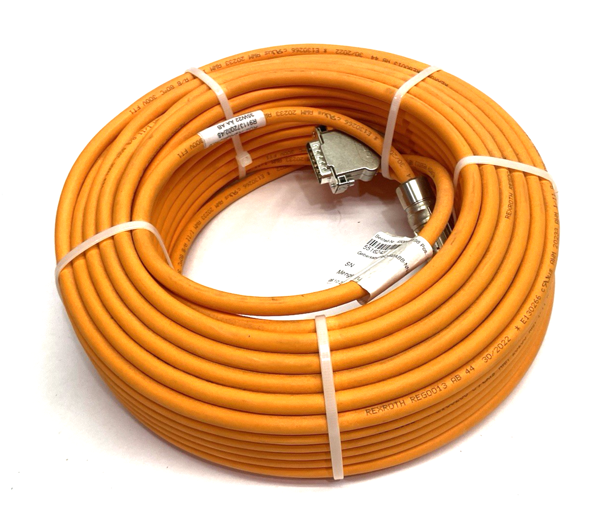 R911372002 | Bosch Rexroth Motor Encoder Power Cable RG2-002ABB-NN-030,0 - New – Open box - Maverick Industrial Sales