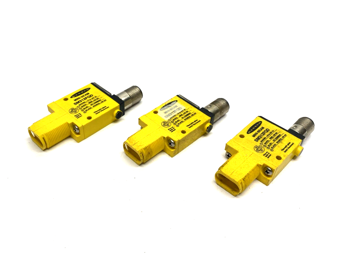 SM312FQD | Banner Mini-Beam Fiber Optic Sensor Amplifier 26836 LOT OF 3 - Used - Maverick Industrial Sales