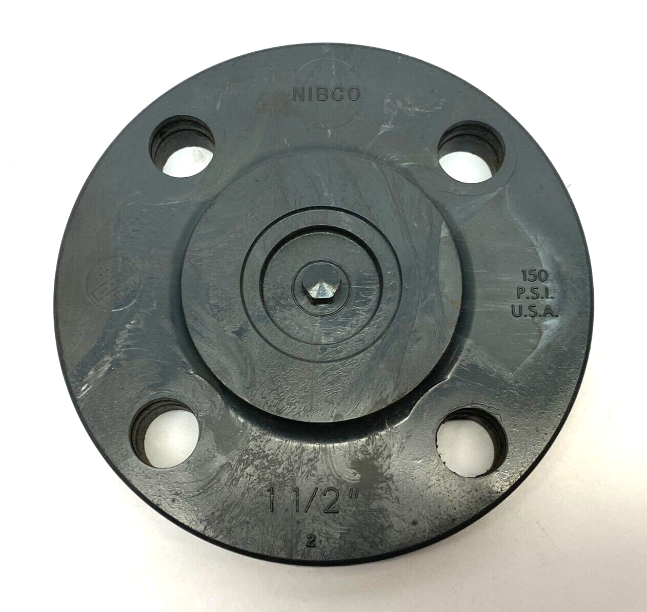 Nibco 4519-H Chemtrol Blind Flange 1-1/2" 4-Hole GRAY SCH 80 150psi Max CA16500 - Maverick Industrial Sales