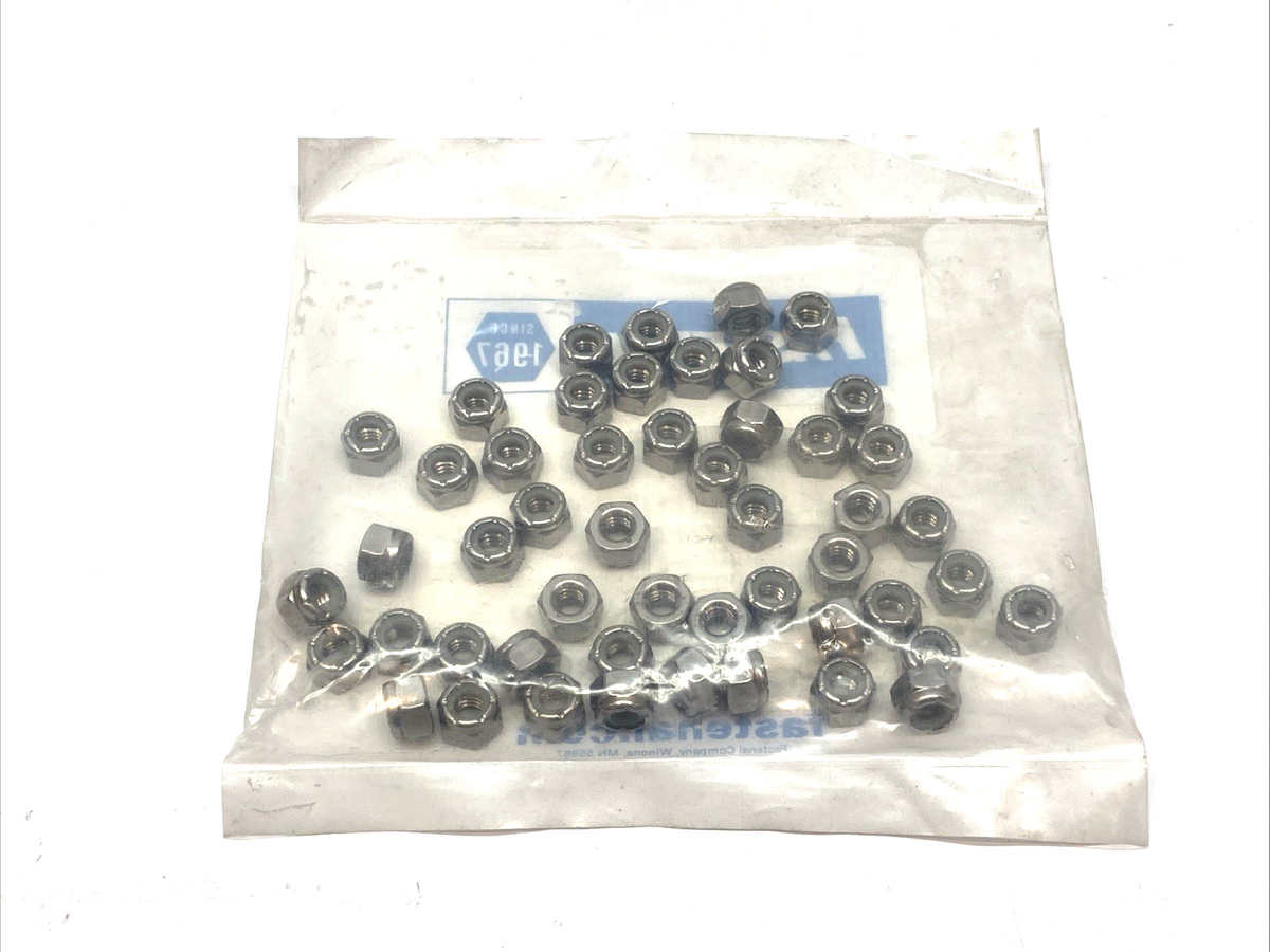 Fastenal 1177860 Nylon Insert Lock Nut Stainless Steel 1/4"-20 PACK OF 50 - Maverick Industrial Sales